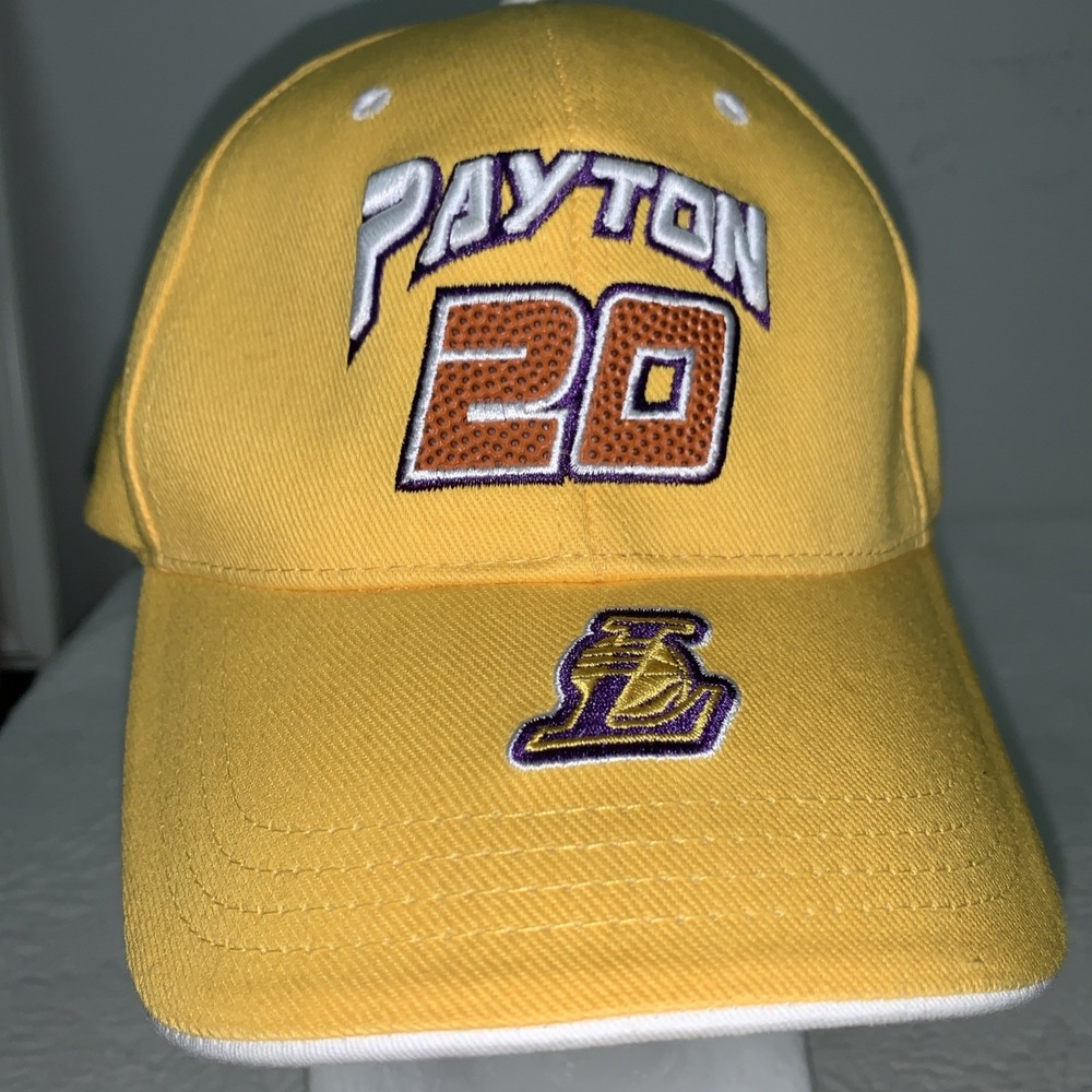 Los Angeles LA Lakers Basketball Gary Payton #20 Cap Hat NBA Vintage Texture